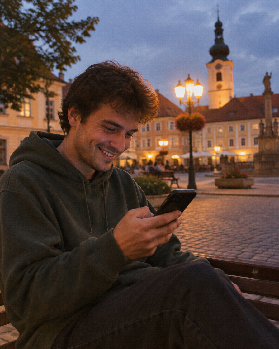 Uchazečka odpovídá přes telefon